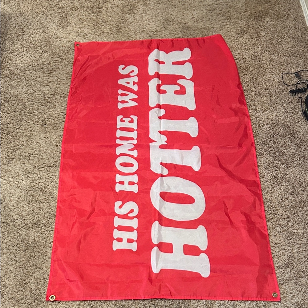 SHEIN Red and White Banner